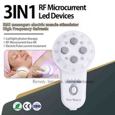 Dispositivo de elevación de estiramiento de la piel facial fotón LED R-F máquina de belleza facial acné