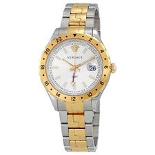 Reloj para hombre Versace Hellenyium GMT esfera plateada V1103 0015