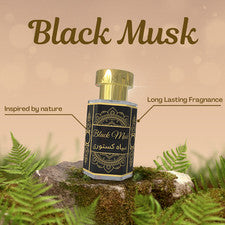Heroot Black Musk Attar 6 ml Roll On Perfume Aceite Larga Duración Unisex Fragancia