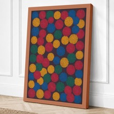 Círculo cromático rejilla geométrica lienzo impresión arte de pared decoración del hogar listo para colgar