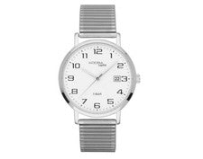 Adora Reloj Hombre Acero Color Plateado Fecha Cristal Zafiro 32614