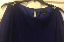 S.L. Vestido de cóctel Fashions para mujer azul marino manga dividida boda talla 10 nuevo con etiquetas