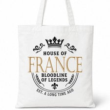 Bolso de Mano Blanco Nombre Familiar Casa de Francia Regalo de Cumpleaños