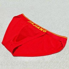 Calzoncillos boxer de algodón rojo para hombre - Ropa interior sexy de moda de corte alto