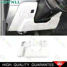 For Ford Mustang 15-2023 White Suede Steering Wheel Under-Kick Panel Cover Trim