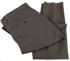 Pantalón de vestir HUGO BOSS marrón oscuro LENON 2 ajuste regular frente plano lana 38 R nuevo con etiquetas