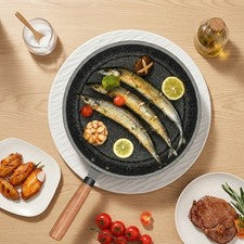 Sartén Hierro Negra 24 cm 26 cm Redonda Diseño Plano para Cocinas Diarias