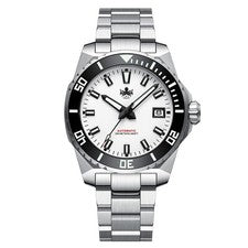 Phoibos LEVIATHAN 200M Acciaio Automatico Bianco Ceramica Diver Orologio Uomo