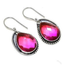 Pendiente de joyería de plata esterlina 925 con piedras preciosas de...