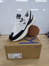 Zapatilla deportiva Kizik Monaco manos libres para hombre blanca/negra - MMON2504 para hombre talla US 11,5