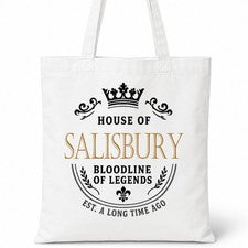 Bolso de Mano SALISBURY Family Surname House Of White Algodón