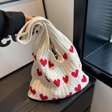 Bolso de hombro de diseñador informal tejido de verano de gran capacidad para mujer