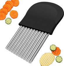 Cortador de ejes acero inoxidable (14x10 cm): para papas fritas/patatas/verduras/frutas