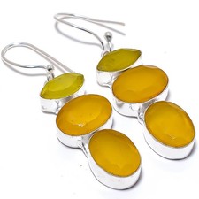 Pendiente de joyería de plata esterlina 925 hecho a mano con piedras preciosa...