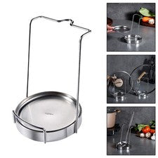 Soporte para espátulas y cucharas acero inoxidable olla tapa estante sopas bandeja diseño