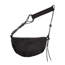 Bolso Bandolera Moda Nova Negro Blanco Táctico Detalle Cuerda Correa Nylon Cremallera