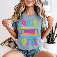 Camiseta Cassette Mujer Años 90 Vibe Años 90 Estilo Retro
