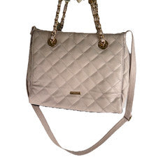 ALDO Beige Acolchado Bolso de Mano Bolso Bandolera Cartera Mujer’s Bolso Grande Nuevo