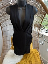 Nuevo con etiquetas Vestido Vaina Lulus Para Mujer Talla Pequeña Acanalado Pequeño Vestido Negro Nuevo