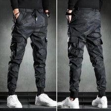 Pantalón Jogger Informal Hombres Camuflaje Multi Bolsillos Parte Inferior Pantalón Táctico Militar