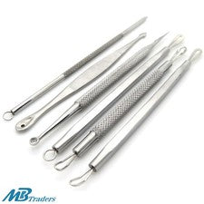HERRAMIENTAS REMOVEDORAS DE ESPINILLAS EXTRACTOR DE COMEDONES CUIDADO FACIAL ACNÉ MANCHAS CONJUNTO DE 6