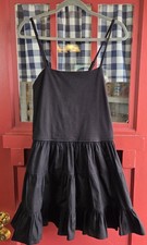 Mini Vestido Madden Girl Para Mujer Clásico Negro Sin Mangas Correa Talla XL NUEVO SIN ETIQUETAS