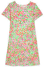 Vestido para mujer - Vestido estampado flamenco verde naranja - Pequeño - Mini vestido