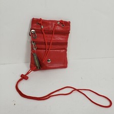 CUERO Vallemosso Moda Para Mujer Bandolera Bolso Rojo Pequeño