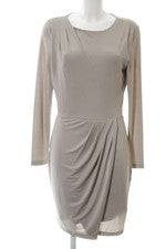 Vestido de mujer Selected Femme manga larga marrón talla 38 poliéster