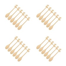 Juego de 4 utensilios de cocina de bambú cucharadita de especias cucharadas de arroz herramientas