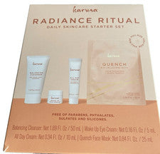 Karuna Daily Skin Care Starter Kit Juego de 4 piezas Nuevo Tamaño de Viaje Limpiador Gratis PFAS