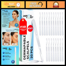 Maquinilla de afeitar Dermaplane 14R para mujer - Afeitadoras faciales y bisturíes estériles (paquete de 20)
