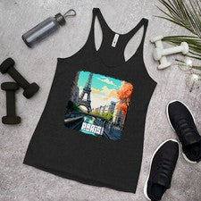 Camiseta sin mangas Paris France Racerback para mujer