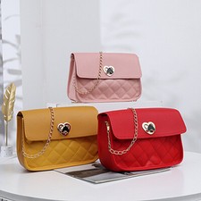 Nuevo Mujer Moda Bolsos Bandolera Cuero Mensajero Acolchado Bolsos Hombro Reino Unido