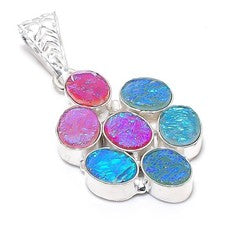Colgante de joyería de plata esterlina 925 hecho a mano con piedras...