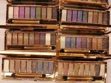 Paleta de sombras de ojos brillantes de 9 colores y juego de brochas cosméticas de maquillaje NUEVO