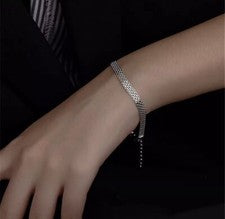 Pulsera plata de ley 925 cadena mujer brazalete 20,5 cm