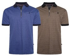 Camisa Polo Para Hombres KAM BIG Moda Cremallera Manga Corta Informal Algodón Verano 2-8XL