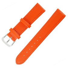 1x Reloj de Cuero Suave Color Naranja Para Hombres Damas Alta Calidad Correa de Banda Delgada 22 mm
