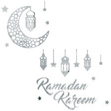 Pegatina de pared Eid espejo calcomanía decoraciones hogar festival de Ramadán