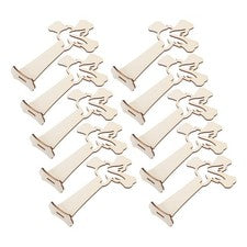 10 Piezas Pequeñas Cruces de Madera Decorativas Hogar Accesorios Salón Adornos