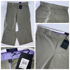 Pantalones chinos Ted Baker 36x33 para hombre tostados 100 % algodón Portugal nuevos con etiquetas YGI W4-71