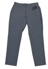 Pantalones de vestir para hombre Alfani cintura elástica micro cuadros estilo jogger gris ébano 38X32