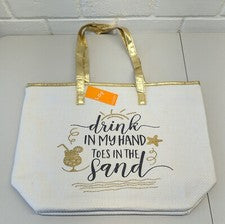 NUEVO CON ETIQUETAS LOF (Life Of Fashion) Bolso de Playa Bolso de Mano con Cremallera y Bolsillo Interior Almacenamiento