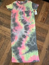 #23 ¡NUEVO CON ETIQUETAS! Maxi vestido camiseta tie dye para mujer, talla: pequeño, marca Whiskey Darling CY