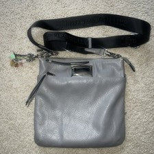 Juicy Couture Para Mujer Gris Cuero Guijarro Bandolera Bolso de Hombro Bolso de Mano Cartera