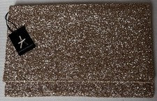Bolso sin asas de noche dorado brillante brillo glamoroso elegante para mujer Y2K nuevo con etiquetas
