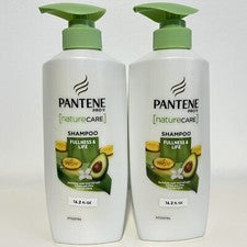 2 Pantene Pro-V Champú Cuidado de la Naturaleza Plenitud Brillo Vida Aceite de Aguacate Nuevo 16.2oz