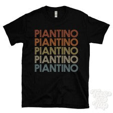 CAMISETA PIANTINO ESTILO RETRO REPETIDO Hombre y Mujer Novedad Genial Nombre Regalo