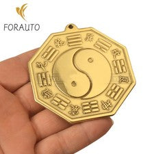 Espejo chino Feng Shui Bagua 6,5 cm cobre bendición suerte decoración del hogar